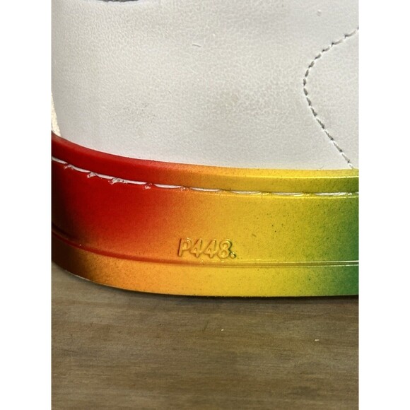 P448 Jack Pride Capsule Sneaker Size 37 White Rainbow - Picture 6 of 12